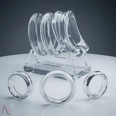 Kit com 4 Anéis Penianos Transparente