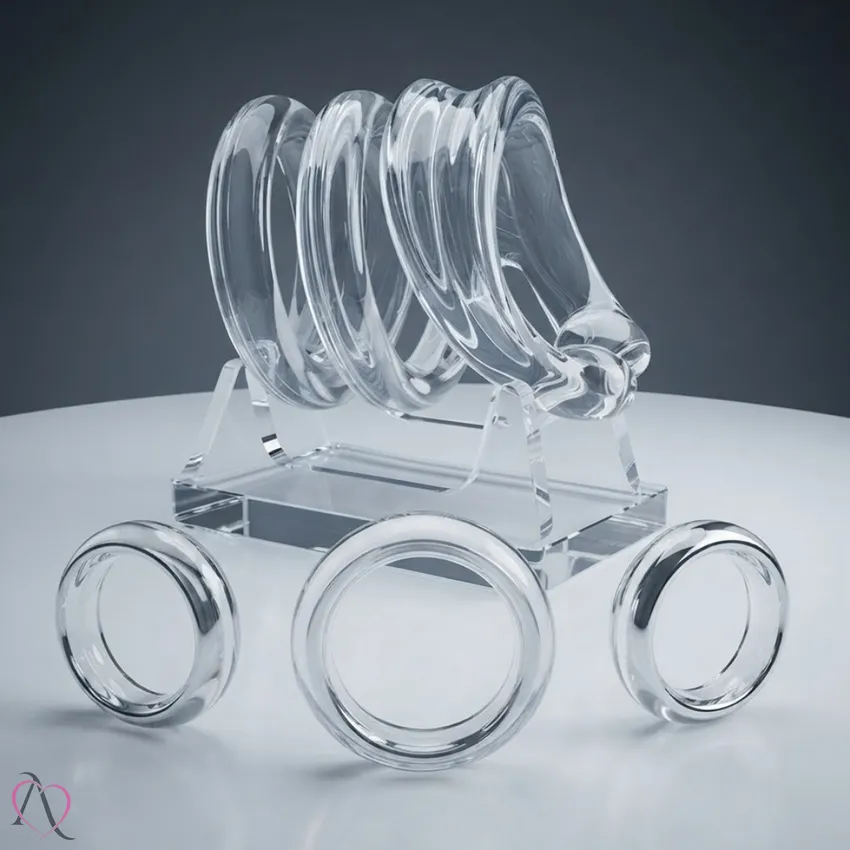 Kit com 4 Anéis Penianos Transparente