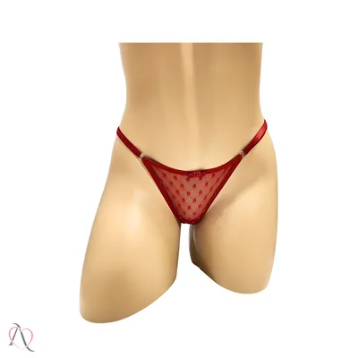 Calcinha em Tule Tamanho Único Cor Vermelho - Y5118