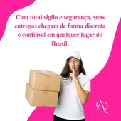 Prótese de Pênis Duplo 15x3,4cm Strapless Big Dildo cor Bege - imagem 3