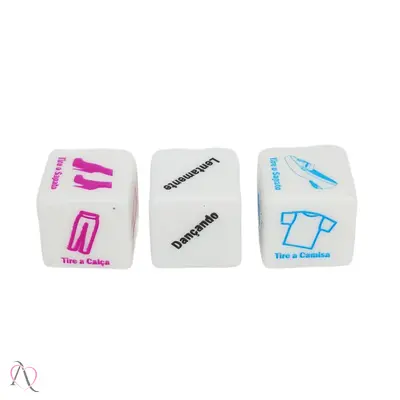 Jogo para Casal Dados Strip Tease com 3 dados