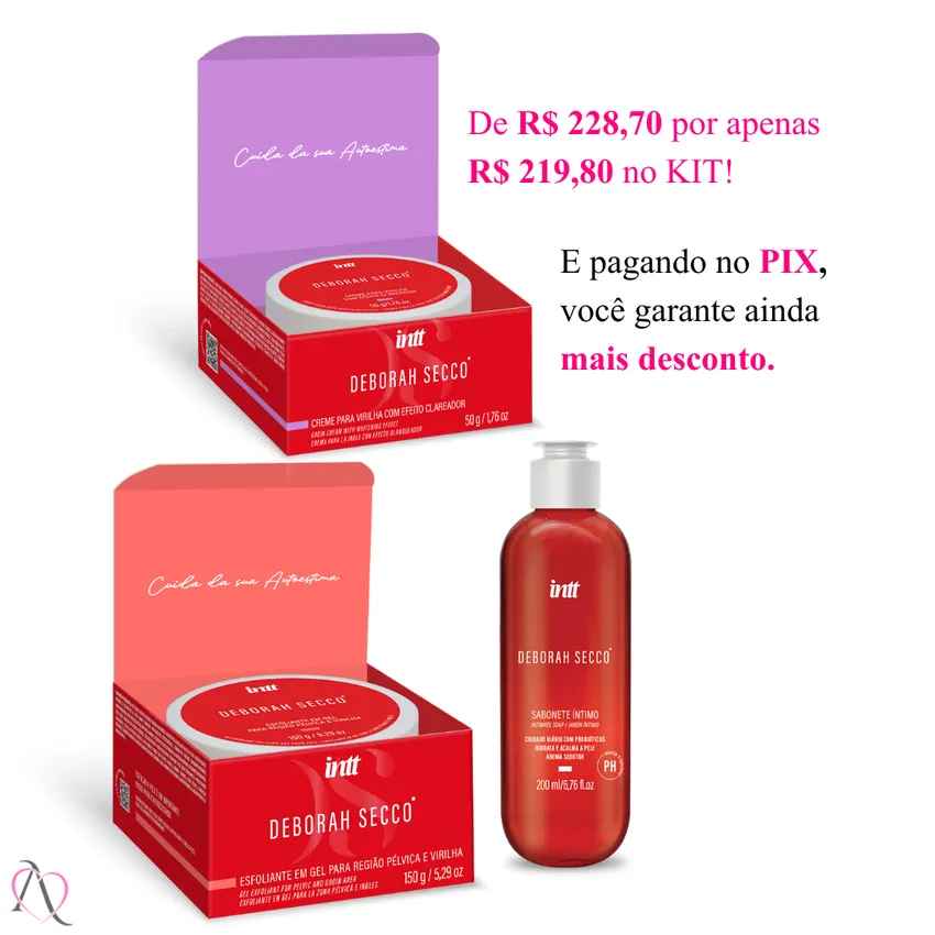 Kit Amor Por Mim - Sabonte Intimo Esfoliante + Clareador Deborah Secco Outubro Rosa