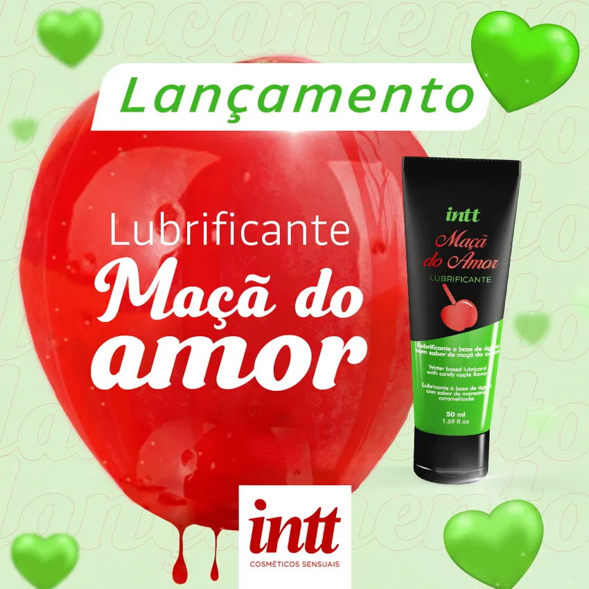 Lubrificante Beijável Maça do Amor 50ML - INTT