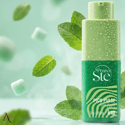 Excitante Pico Pulse Suga, Pulsa, Vibra e Esfria sabor Chiclete de Menta 16g - INTT