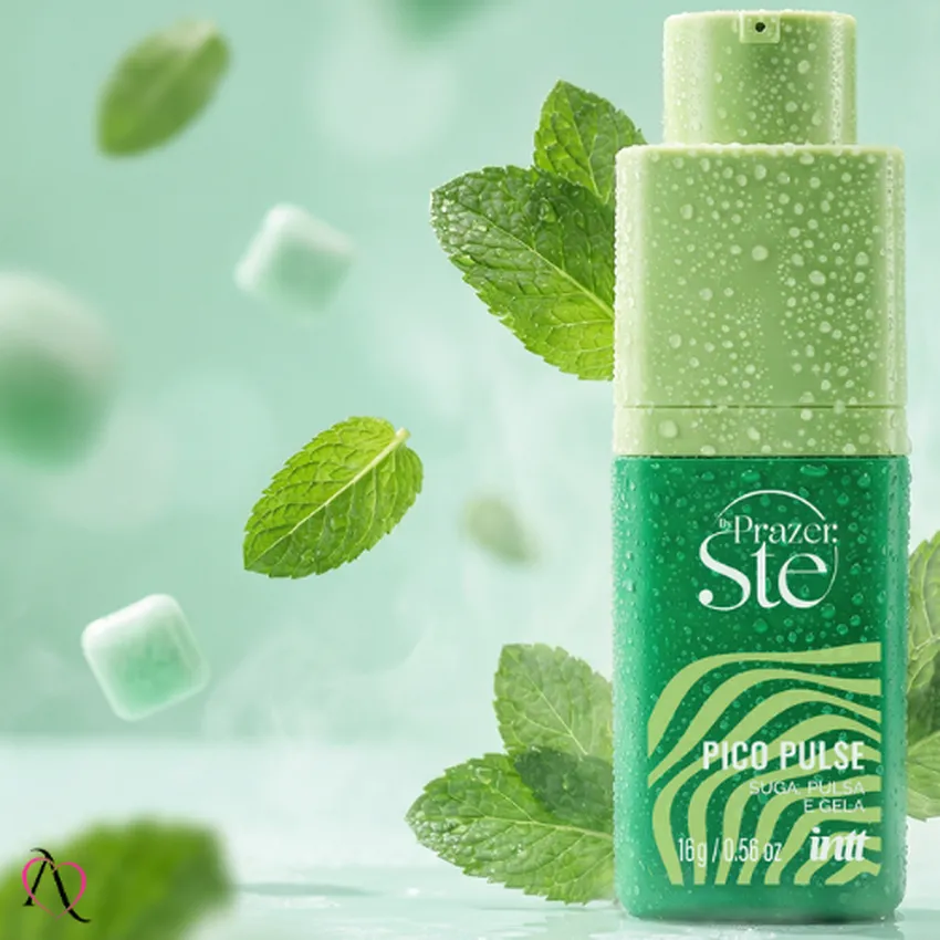 Excitante Pico Pulse Suga, Pulsa, Vibra e Esfria sabor Chiclete de Menta 16g - INTT