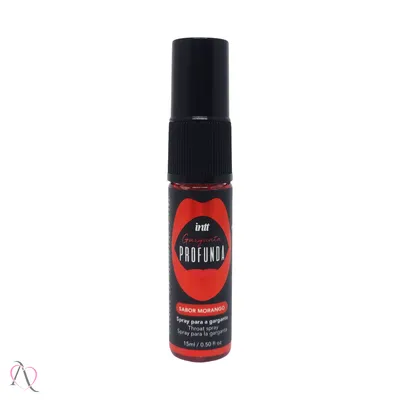 Spray Para Sexo Oral Garganta Profunda Sabor Morango 15ml - INTT