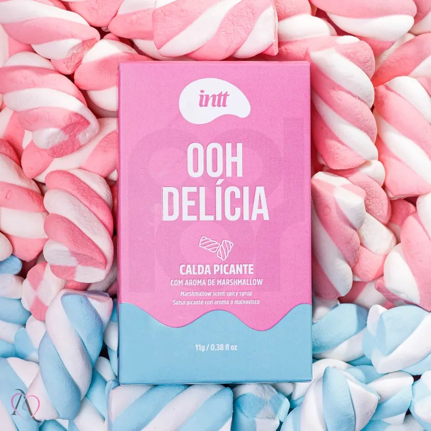 Gel Beijável para Sexo Oral Ooh Delicia Calda Picante Sabor Marshmallow 11g - INTT