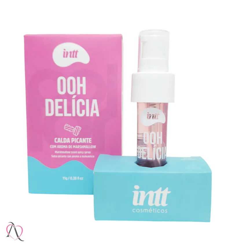 Gel Beijável para Sexo Oral Ooh Delicia Calda Picante Sabor Marshmallow 11g - INTT