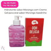 Kit Moranguinho - 1 Hidratante para Virilha Blow Girl e 1 Gel Beijável para Sexo Oral Oh Delicia Morango Azedinho - imagem 1