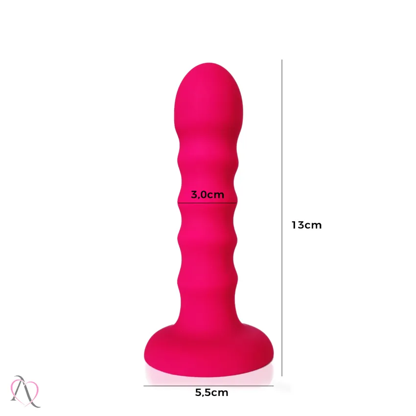 Plug Anal Com Ventosa Escalonado - Cor Rosa