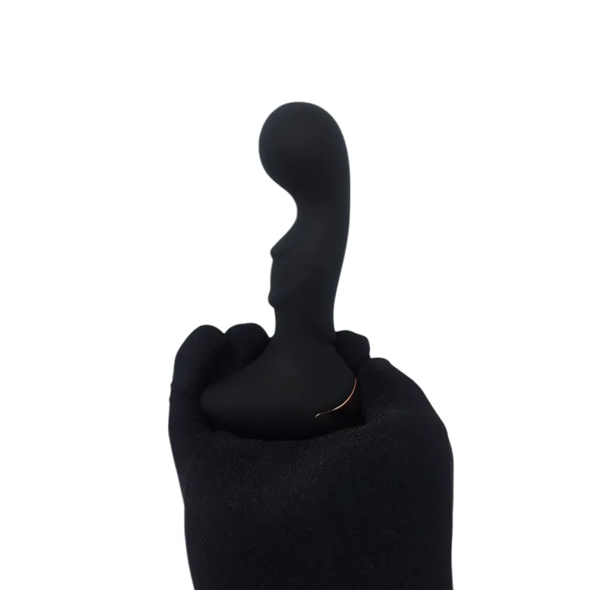 Plug Anal Curvado Com Vibrador 10 Modos de Vibração