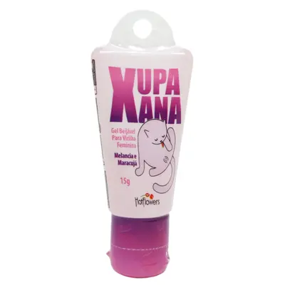 Gel Beijável Para Sexo Oral Xupa Xana Sabor Melancia c/ Maracujá HotFlowers 15g