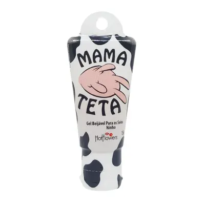 Gel Beijável para Sexo Oral Mama Teta Sabor Leite Ninho HotFlowers 15g