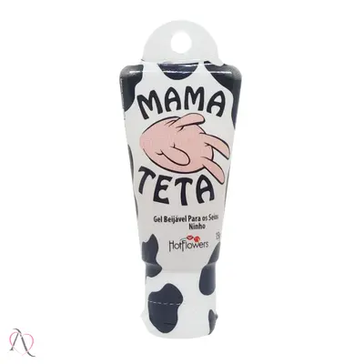 Gel Beijável para Sexo Oral Mama Teta Sabor Leite Ninho HotFlowers 15g