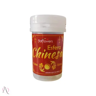 Bolinha Lubrificante Hot Ball Pulsa e Esfria Esfera Chinesa HotFlowers c/ 2 Bolinhas