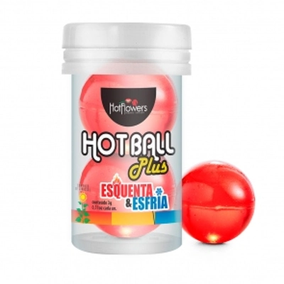 Bolinha Lubrificante Hot Ball Esquenta Esfria HotFlowers c/ 2 Bolinhas