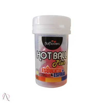 Bolinha Lubrificante Hot Ball Esquenta Esfria HotFlowers c/ 2 Bolinhas