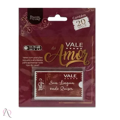 Jogo para Casal Vale do Amor Diversão ao Cubo com 20 Vales
