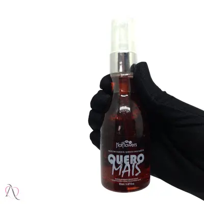 Gel Beijável para Sexo Oral Quero Mais Sabor Chocolate c/ Morango HotFlowers 85ml
