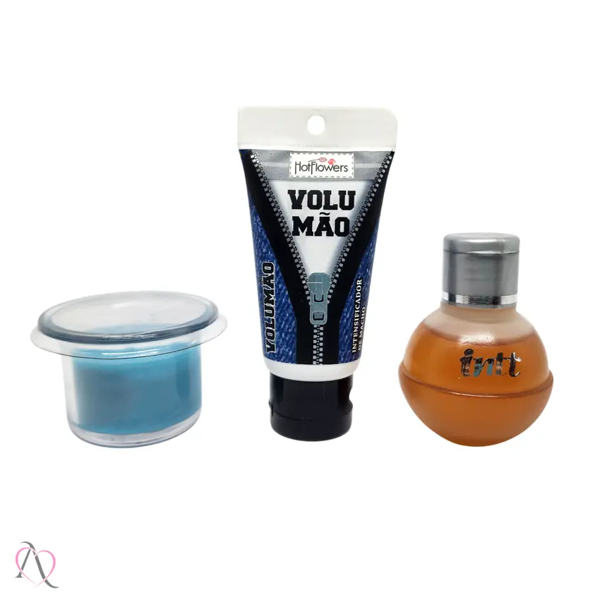 Kit ele e ela. Volumão + vela romance, ganha fruit Amarula