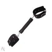 Algema Bracelete Preto Com Separador 15cm Dominatrixxx - imagem 1