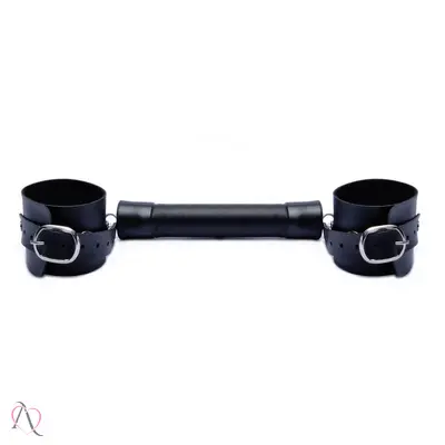 Algema Bracelete Preto Com Separador 15cm Dominatrixxx