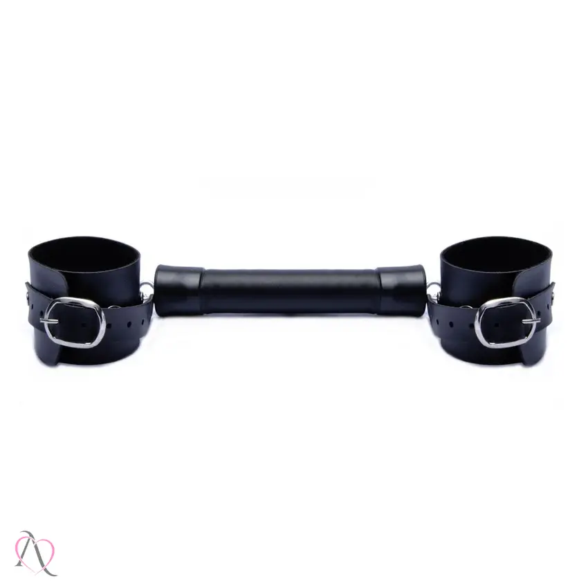 Algema Bracelete Preto Com Separador 15cm Dominatrixxx