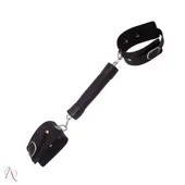 Algema Bracelete Preto Com Separador 15cm Dominatrixxx - imagem 2