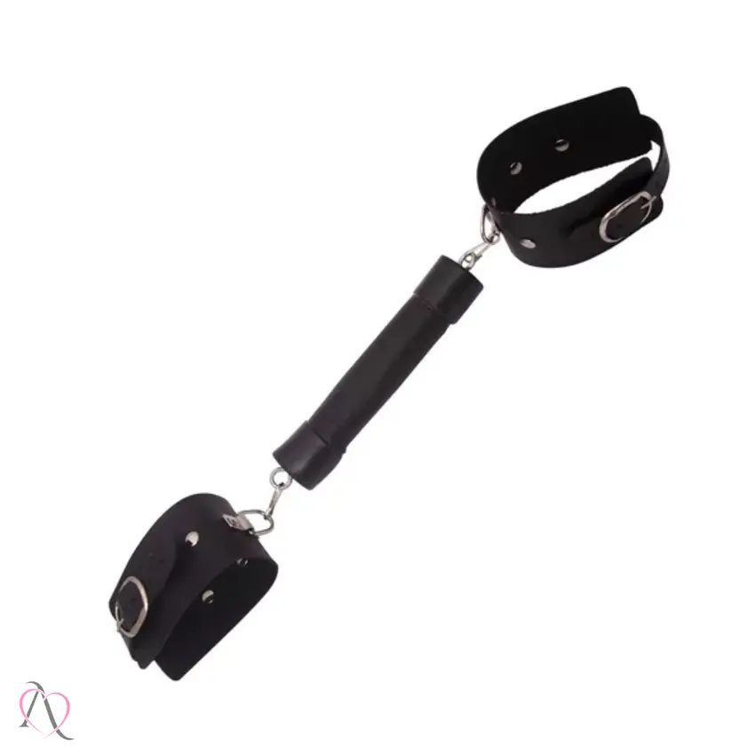 Algema Bracelete Preto Com Separador 15cm Dominatrixxx
