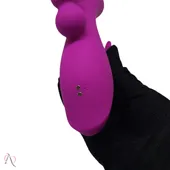 Vibrador Oley Dupla Penetração Vaginal e Anal e Estimulo Ponto G e Clitóris 7 modos de vibração - imagem 5