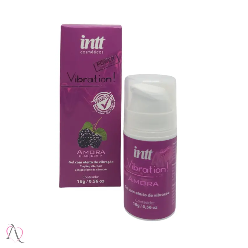 Vibration Vibrador Líquido Beijável Sabor Amora Power Intt 17 ml