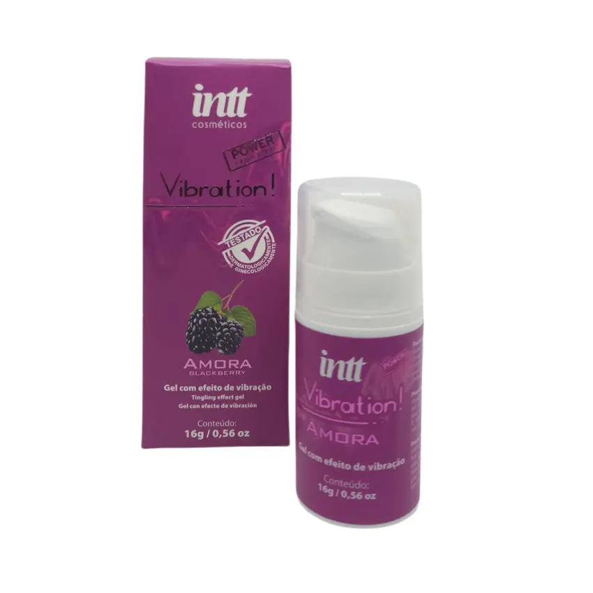 Vibration Vibrador Líquido Beijável Sabor Amora Power Intt 17 ml