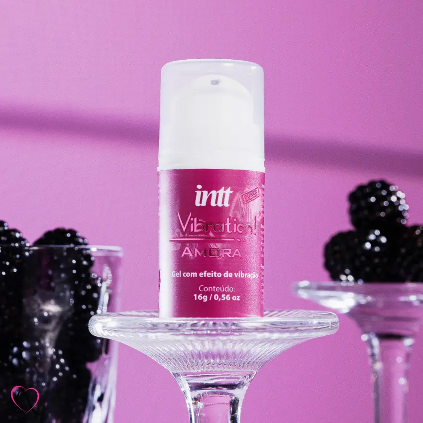 Vibration Vibrador Líquido Beijável Sabor Amora Power Intt 17 ml