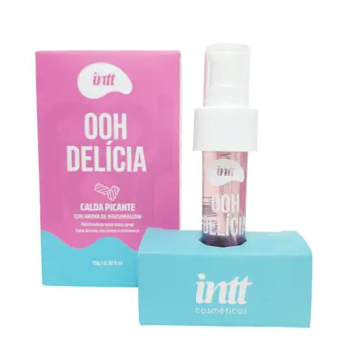 Gel Beijável para Sexo Oral Ooh Delicia Calda Picante Sabor Marshmallow Intt 11g