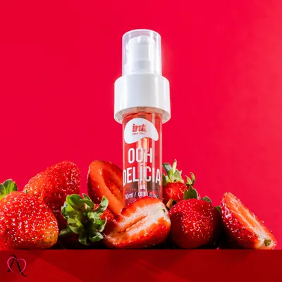 Gel Beijável para Sexo Oral Ooh Delicia Calda Picante Sabor Morango Azedinho Intt 11g