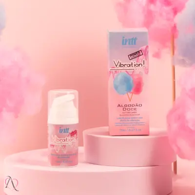 Vibration Vibrador Líquido Beijável Sabor Algodão Doce Power Intt 17ml