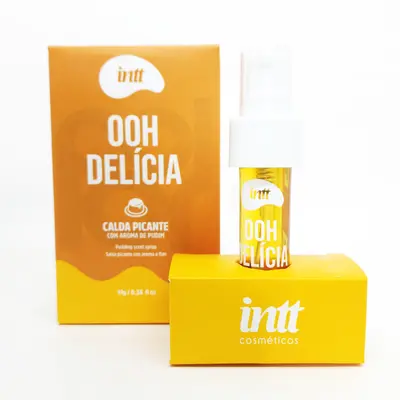 Gel Beijável para Sexo Oral Ooh Delicia Calda Picante Sabor Pudim Intt 11g