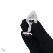 PLUG ANAL DE LUXO EM ALUMINIO TAMANHO M - VERMELHO - PL007M - imagem 2