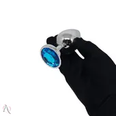 Plug Anal De Luxo Em Alumínio Tamanho G - Azul - imagem 2