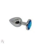 Plug Anal De Luxo Em Alumínio Tamanho G - Azul - imagem 1