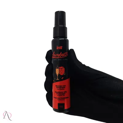 Gel Beijável Para Sexo Oral Lambuze Sabor Morango com Champagne Intt 55ml