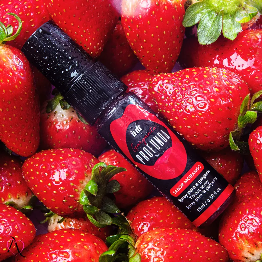 Spray Para Sexo Oral Garganta Profunda Sabor Morango Intt 15ml