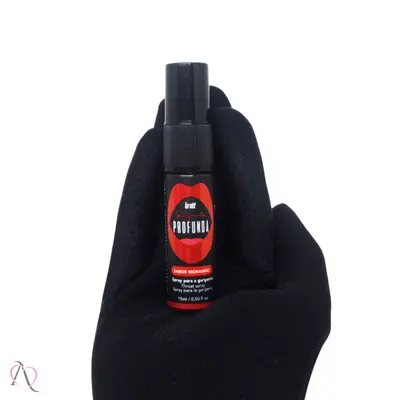 Spray Para Sexo Oral Garganta Profunda Sabor Morango Intt 15ml