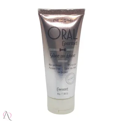 Gel Beijável Para Sexo Oral sabor Coconut Oral Gourmet Pessini 45g