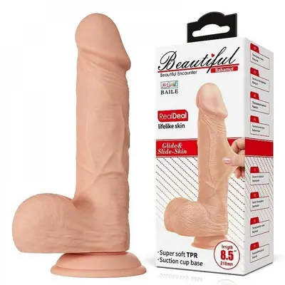 Prótese de Pênis Realístico Beautiful Com Ventosa 21,8x4,6cm