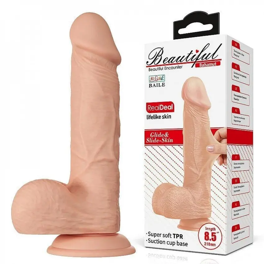 Prótese de Pênis Realístico Beautiful Com Ventosa 21,8x4,6cm