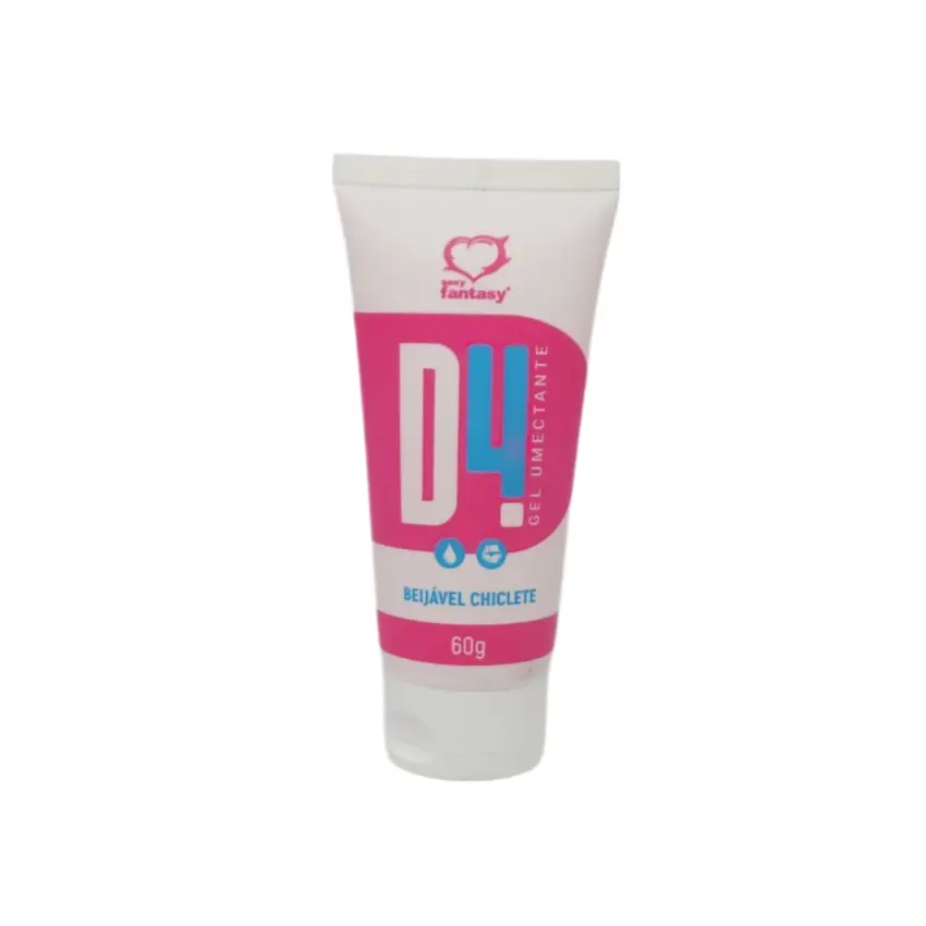 D4 GEL LUBRIFICANTE BEIJAVEL SABOR CHICLETE 60G SEXY FANTASY