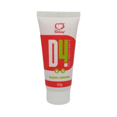 Lubrificante Beijável D4 Sabor Morango Sexy Fantasy 60g