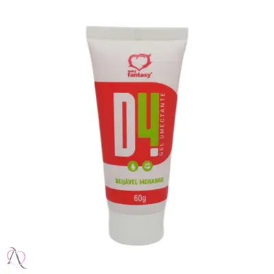Lubrificante Beijável D4 Sabor Morango Sexy Fantasy 60g