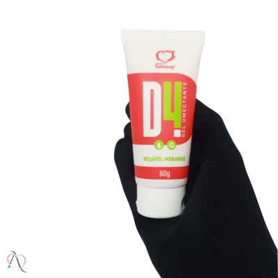 Lubrificante Beijável D4 Sabor Morango Sexy Fantasy 60g